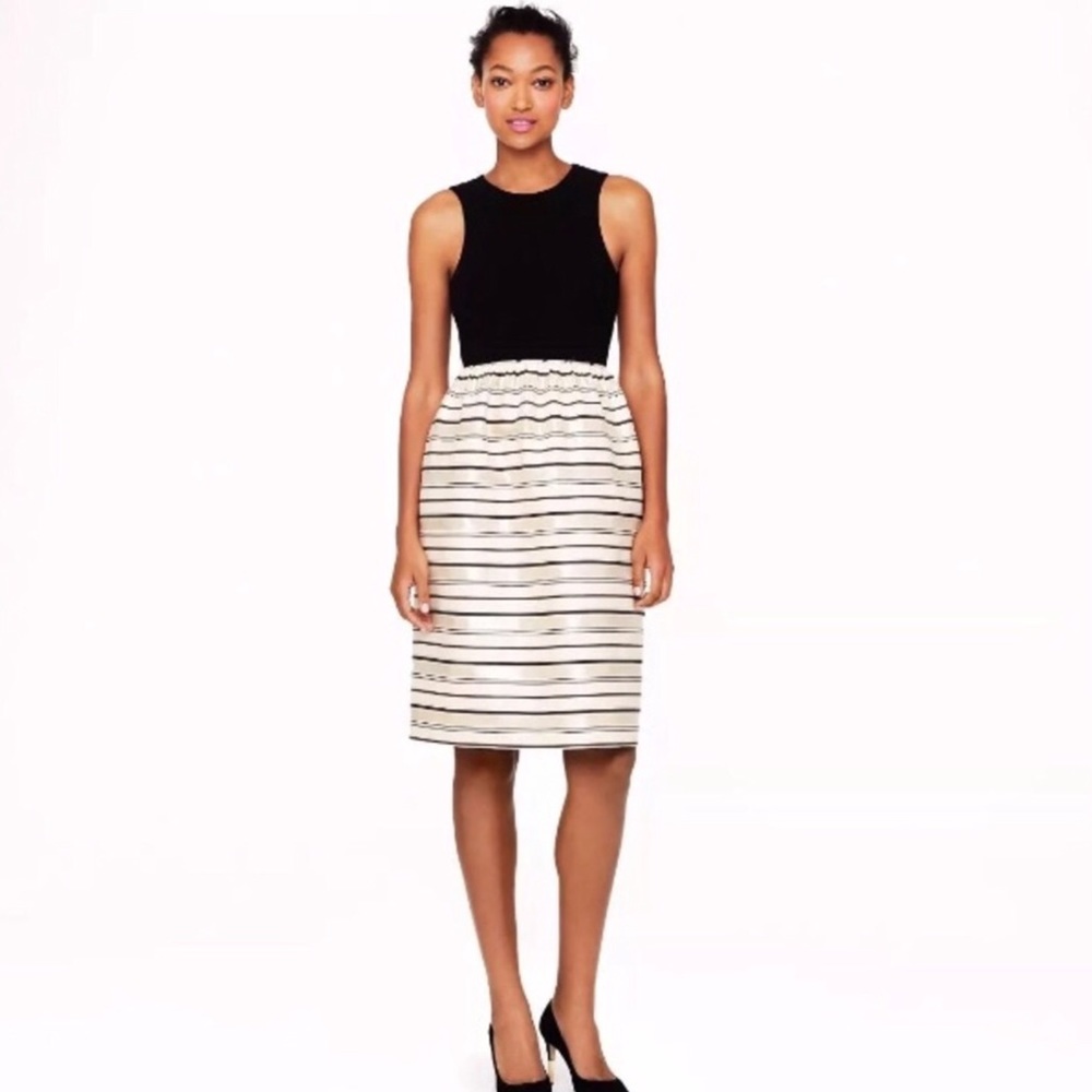 J. Crew Dress w/ Black Top & Metallic Bottom